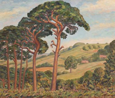 Appraisal: Charles Edwin Andrew - Meon Hill from Mickleton Wood oil