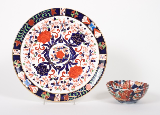 Appraisal: Crown Derby china plate and Japanese Imari bowl th century