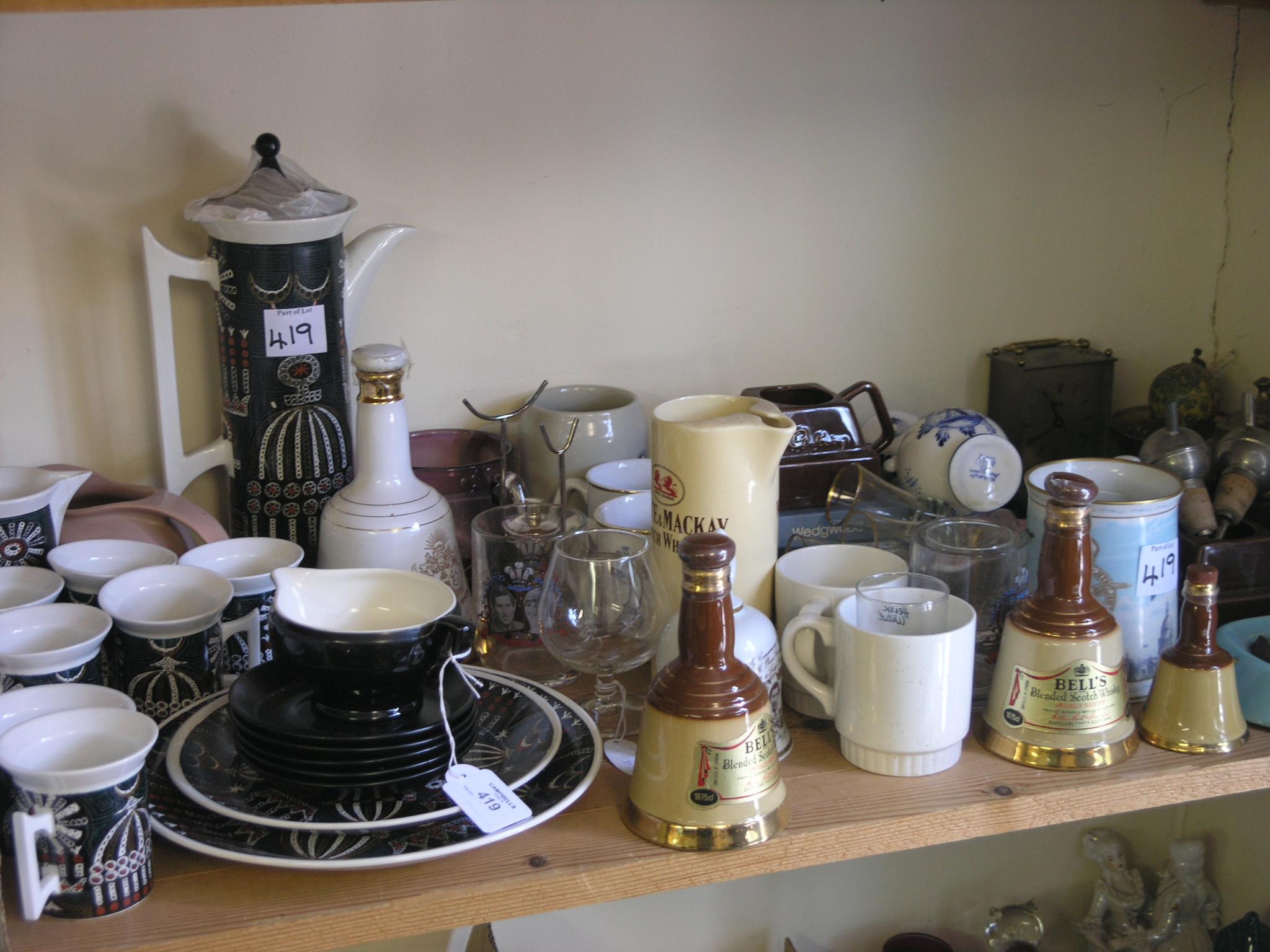 Appraisal: A Portmeirion pottery coffee set pieces including coffee pot Magic