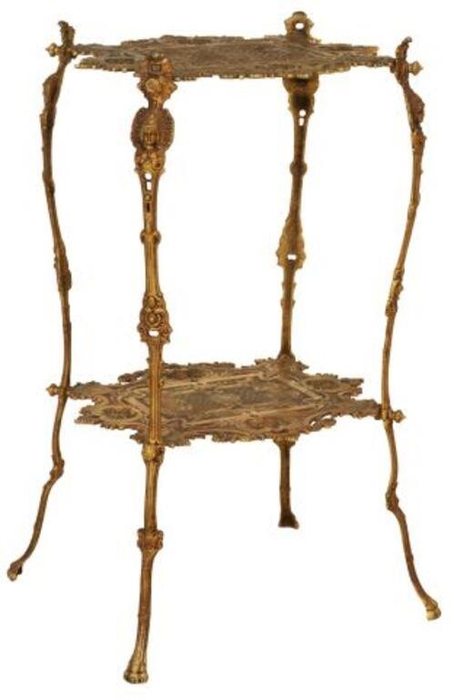 Appraisal: German Rococo Revival gilt cast iron stand Magdesprunger Eisenhuttenwerk late