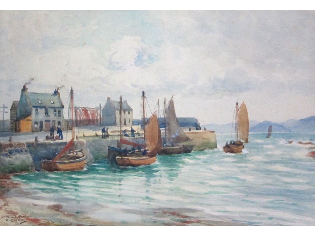 Appraisal: DAVID MARTIN fl - SALCOATS HARBOUR Watercolour signed and entitled