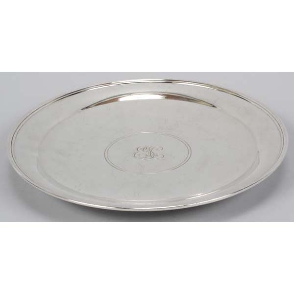 Appraisal: Tiffany Co Makers sterling silver serving platter round tray M