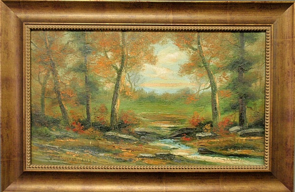 Appraisal: - Shearer Victor American Pennsylvania - oil on canvas autumn