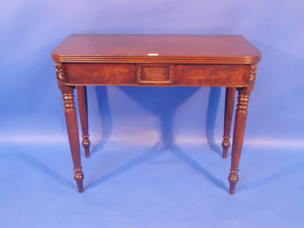 Appraisal: A William IV mahogany tea table with moulded and rounded