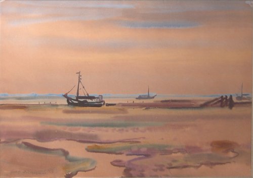 Appraisal: Artist Duggen Erich German - Title Low Tide North Sea