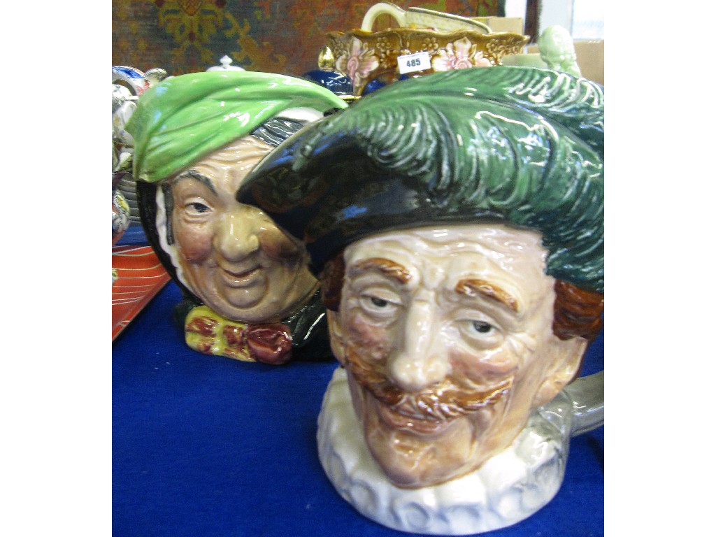 Appraisal: Two Royal Doulton large character jugs to include The Cavalier