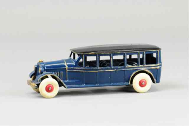 Appraisal: DENT BUS Interurban styled bus cast iron painted in blue