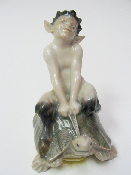 Appraisal: Royal Copenhagen Figure Satyr on Turtle Provenance Estate of Mrs