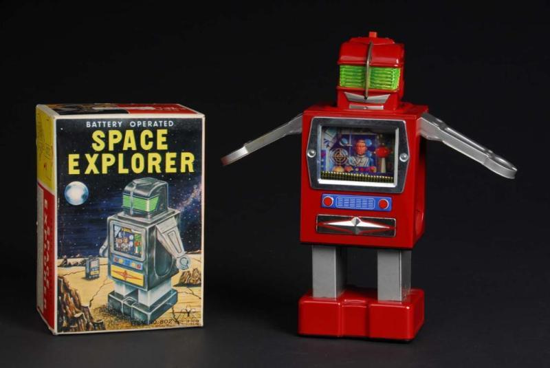 Appraisal: Space Explorer Description Japanese Made by Masudaya Red version Working