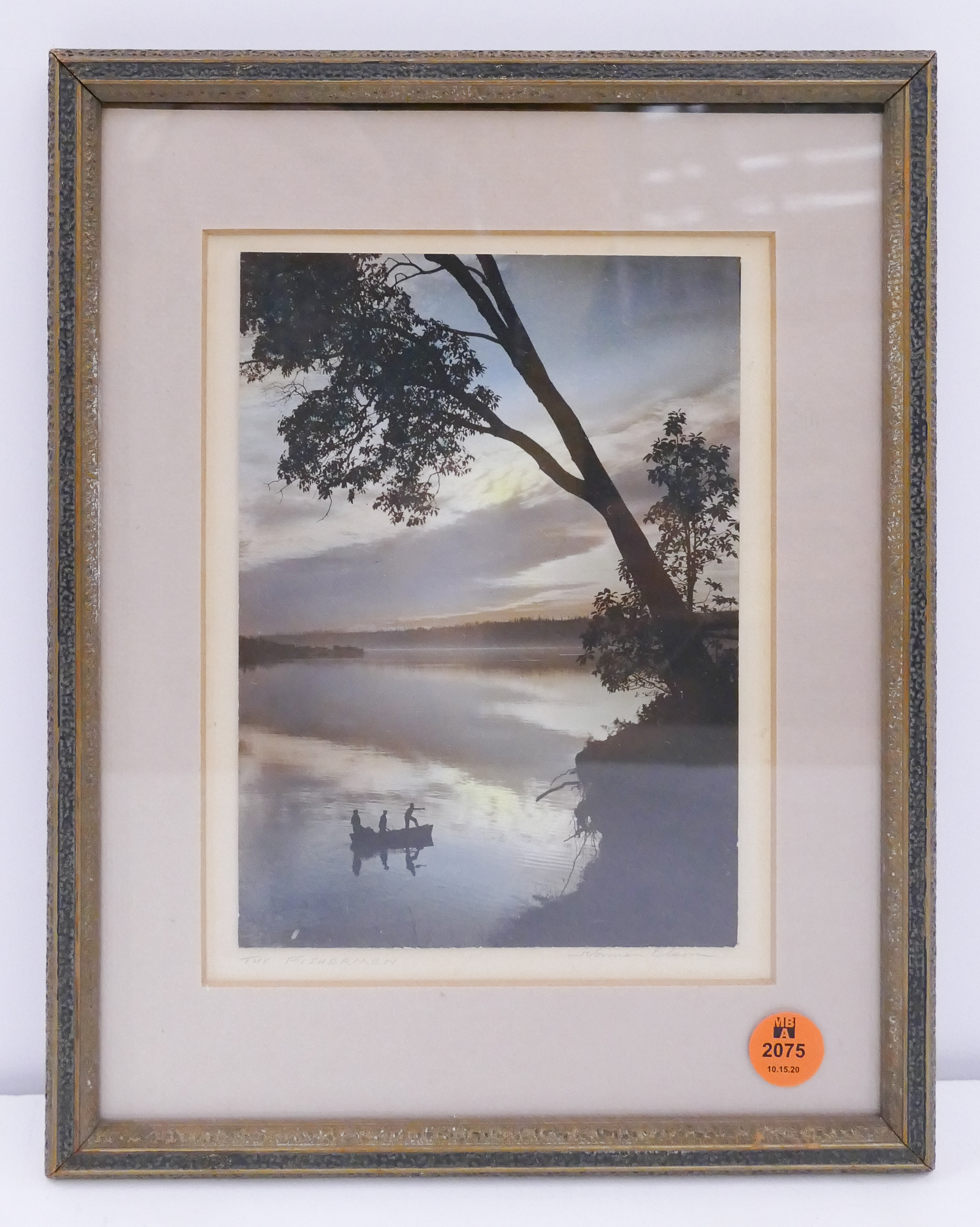 Appraisal: Norman Edson 'The Fisherman' Tinted Photograph Framed- x ''