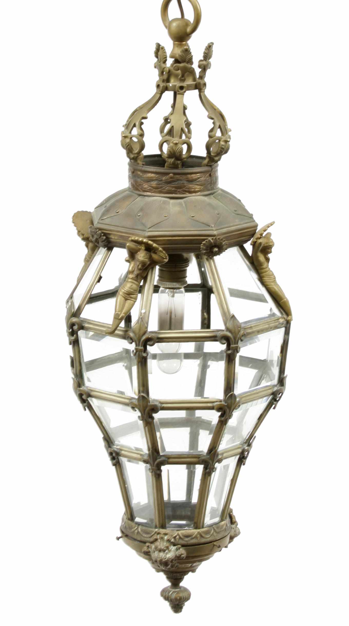 Appraisal: A Renaissance style gilt bronze lantern height in width in