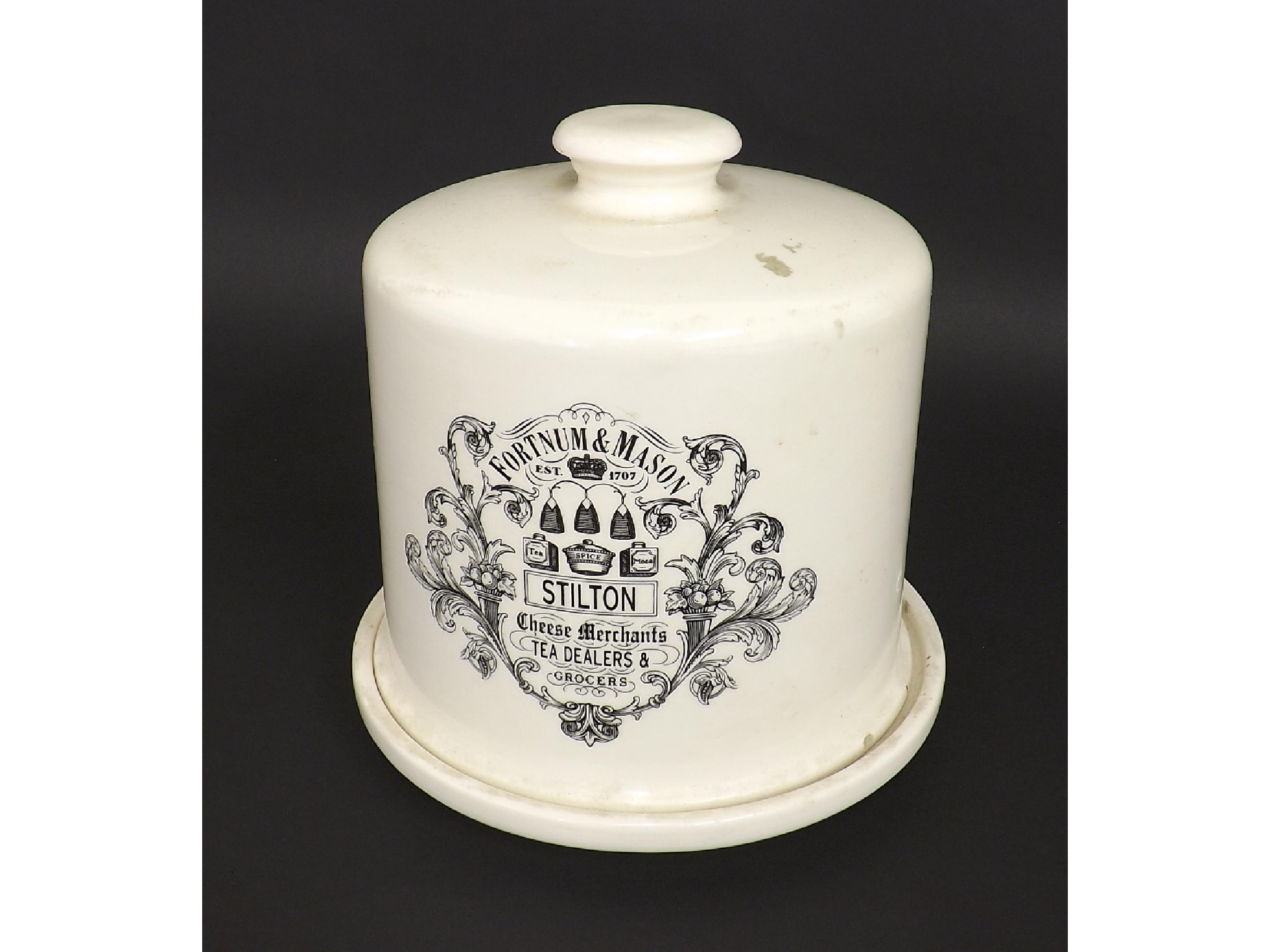 Appraisal: Fortnum Mason ceramic lidded stilton dish high