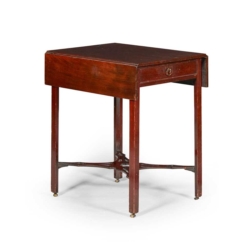 Appraisal: GEORGE III MAHOGANY DROP-LEAF TABLE TH CENTURY the rectangular top