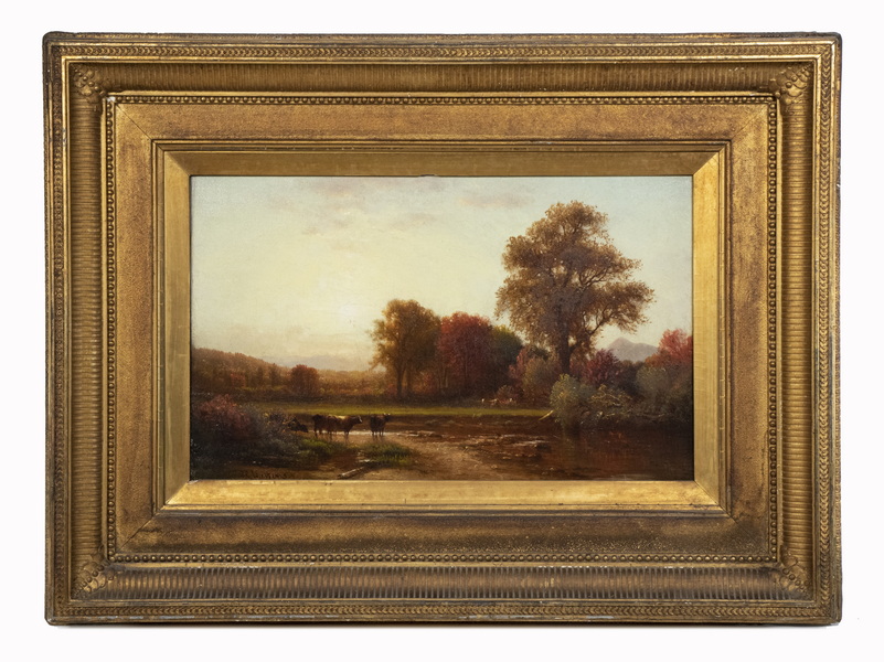 Appraisal: JOHN CARLETON WIGGINS NY CT FRANCE - Pastoral Landscape with