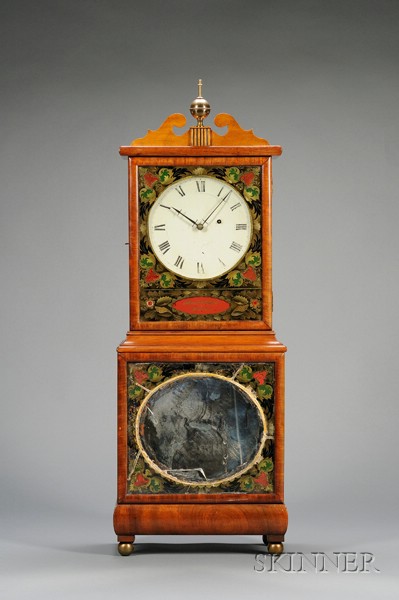 Appraisal: Mahogany Shelf Clock by Aaron Willard Boston Massachusetts c with