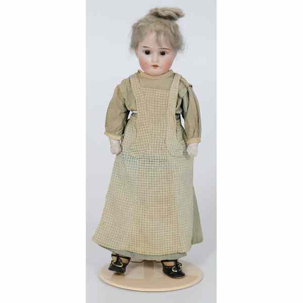 Appraisal: German Bisque Doll German A bisque porcelain doll with brown