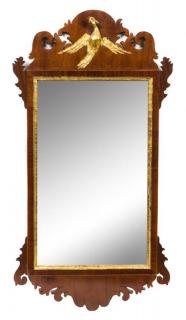 Appraisal: A George II Parcel Gilt Mahogany Tablet Mirror th century