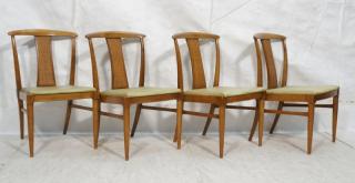 Appraisal: Set Modern Dining Chairs T Back form with Wove Set