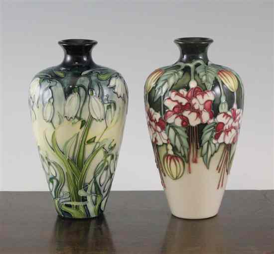 Appraisal: Two Moorcroft small ovoid vases the first decorated in 'Snowdrop'