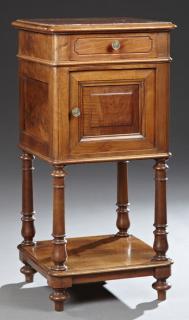 Appraisal: French Louis Philippe Style Marble Top Nightstand late th c