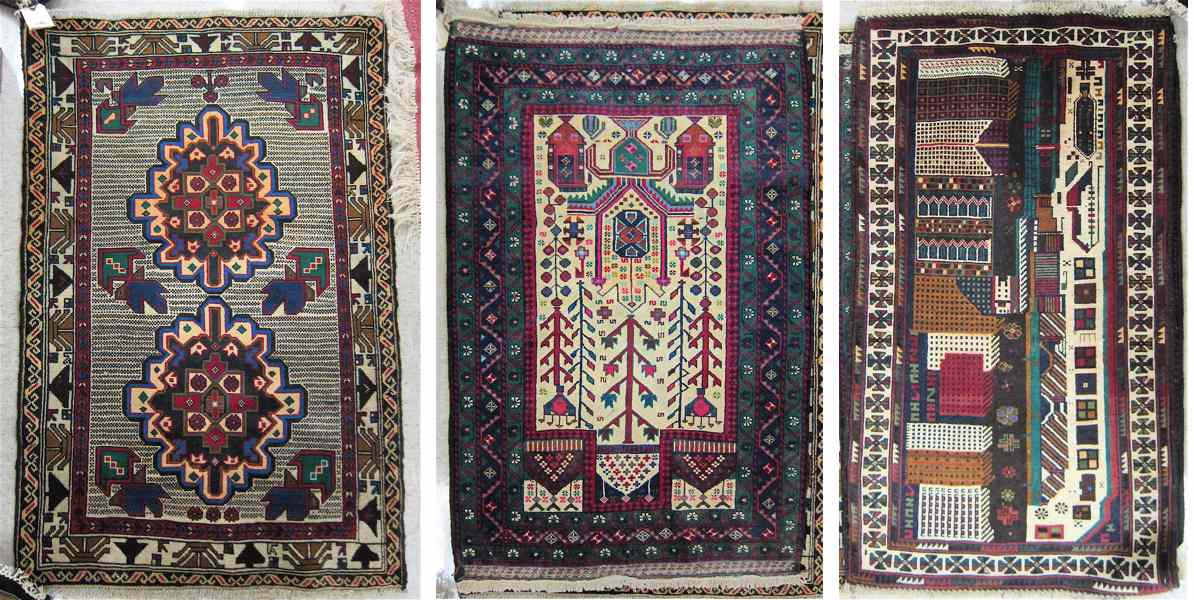 Appraisal: THREE HAND KNOTTED ORIENTAL AREA RUGS ' '' X '