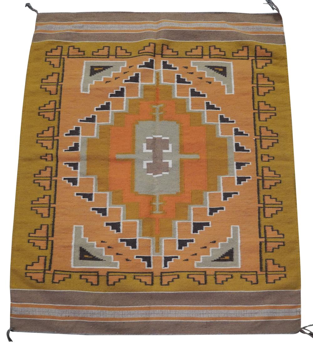 Appraisal: NAVAJO WOOL RUGProvenance The Freund Family Collection x inches Condition