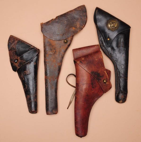 Appraisal: Lot of Vintage Flap Holsters First is a flap holder