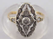 Appraisal: A yellow metal tests carat gold diamond ring marked ct