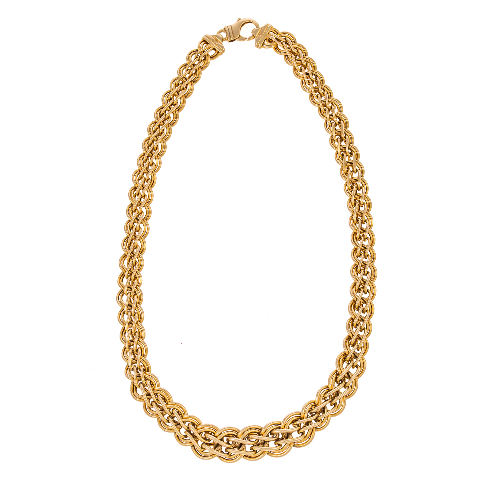 Appraisal: A THICK WOVEN LINK NECKLACE IN K K yellow gold