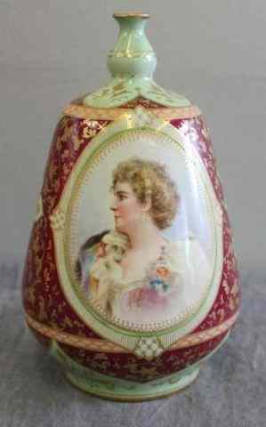 Appraisal: Royal Bonn Porcelain Portrait Vase From a Larchmont NY estate