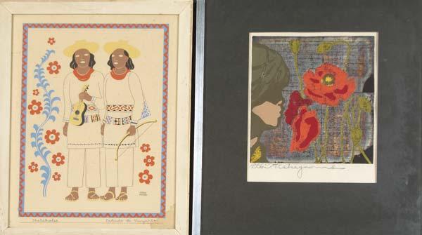 Appraisal: TH C PRINTS Two works of art Carlos Merida Guatemalan