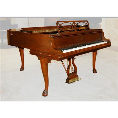 Appraisal: Steinway Sons Mahogany Baby Grand Piano Together with a Rectangular