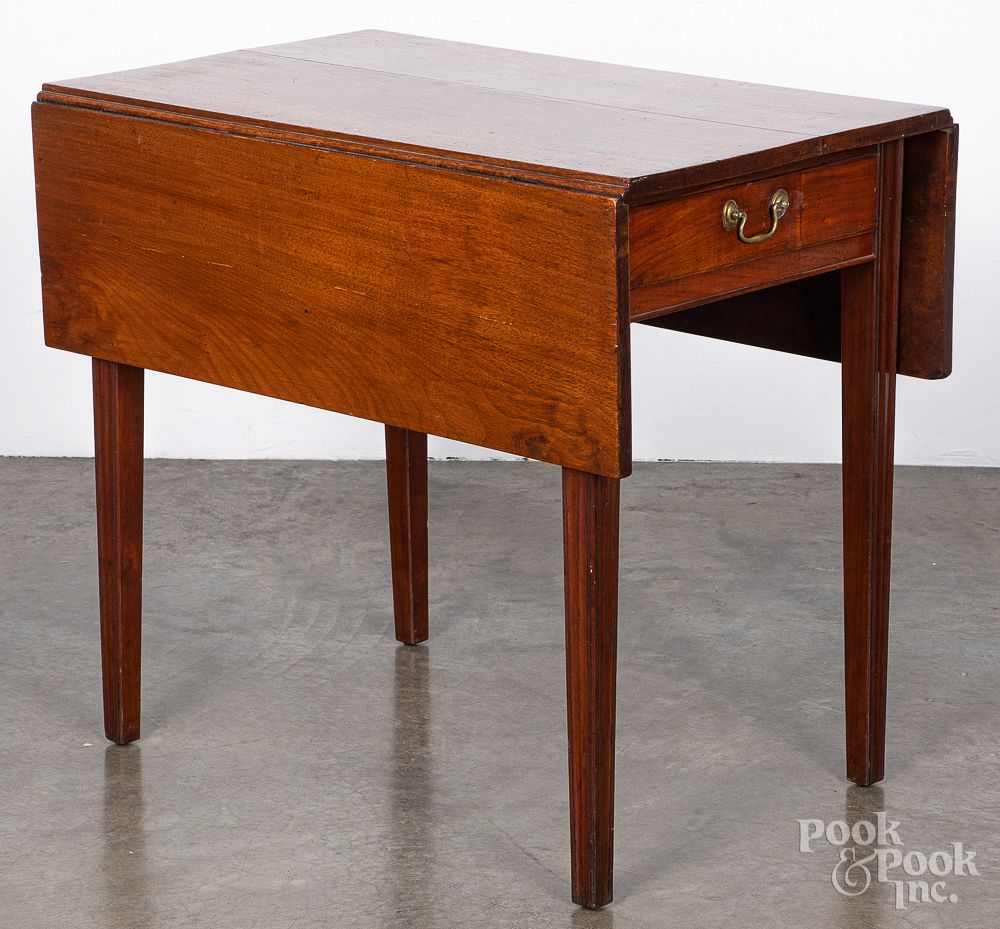 Appraisal: Pennsylvania Chippendale walnut Pembroke table Pennsylvania Chippendale walnut Pembroke table