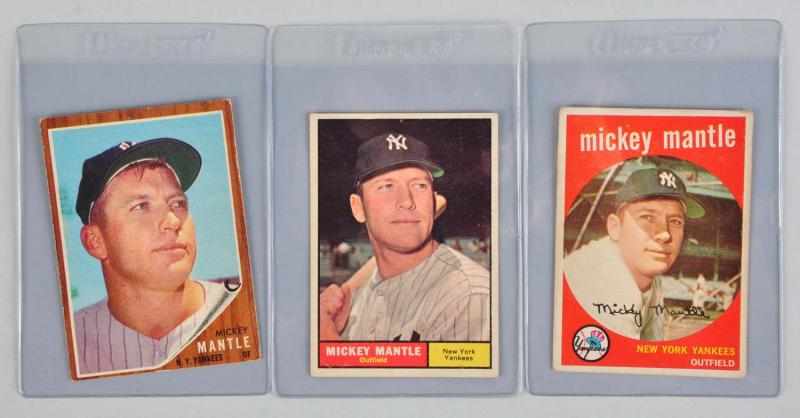 Appraisal: Lot of Mickey Mantle Topps Baseball Cards Description Vintage Includes