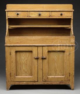 Appraisal: GRAIN DECORATED PINE DRY SINK GRAIN DECORATED PINE DRY SINK