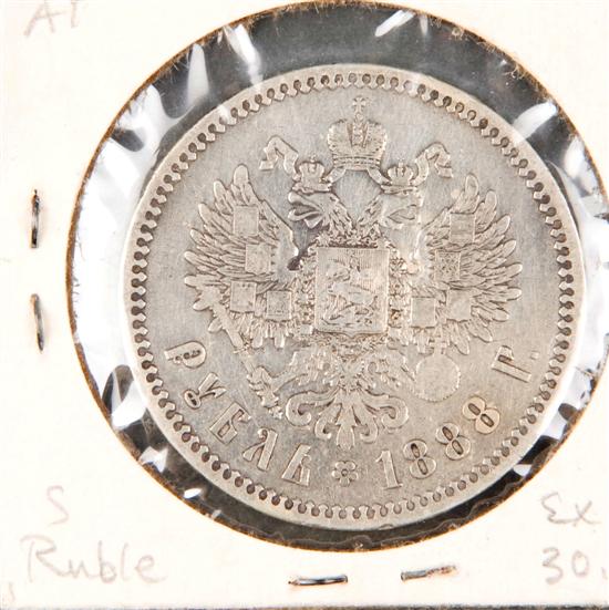 Appraisal: Russian Silver Coin Alexander III Rouble