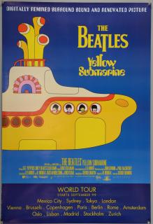 Appraisal: The Beatles Yellow Submarine World Tour One sheet film poster