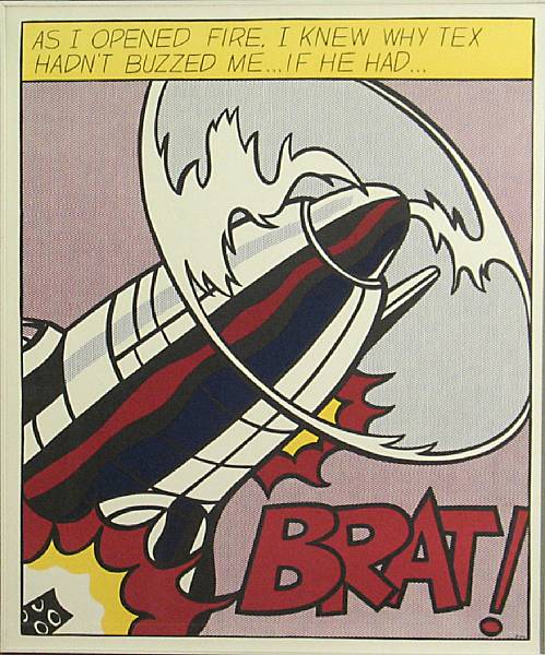 Appraisal: After Roy Lichtenstein American - As I opened fire The