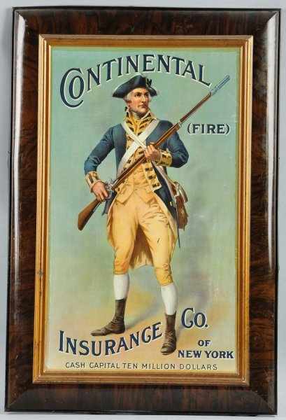 Appraisal: Continental Insurance Co Tin Sign Description Outstanding self framed tin