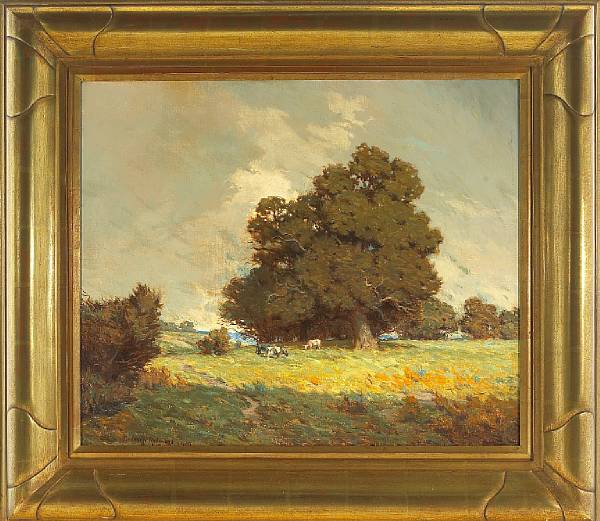 Appraisal: Granville Redmond American - Cattle grazing signed and dated 'Granville