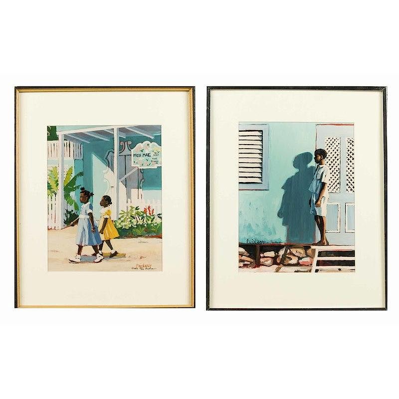 Appraisal: Two Shari Erickson Prints Lot of two framed prints by