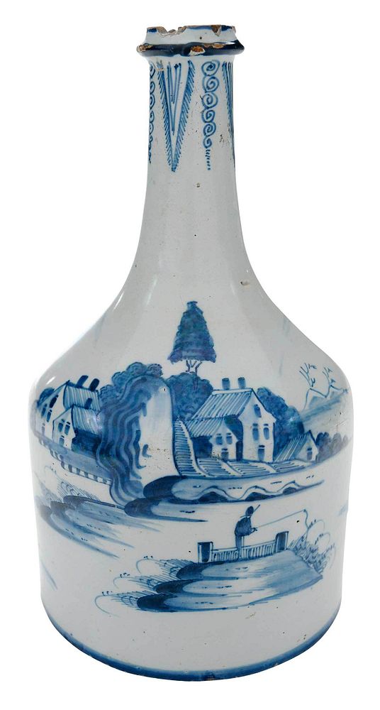 Appraisal: Bristol Delftware Blue and White Bottle circa - in the