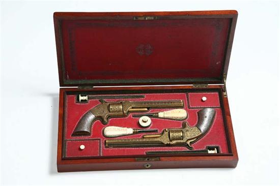 Appraisal: FINE CASED PAIR OF GILT SMITH AND WESSON MODEL OLD