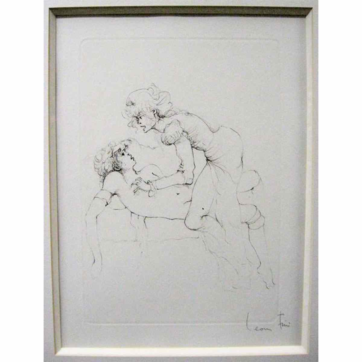 Appraisal: LEONOR FINI FRENCH - UNTITLED ETCHING SIGNED LOWER RIGHT height