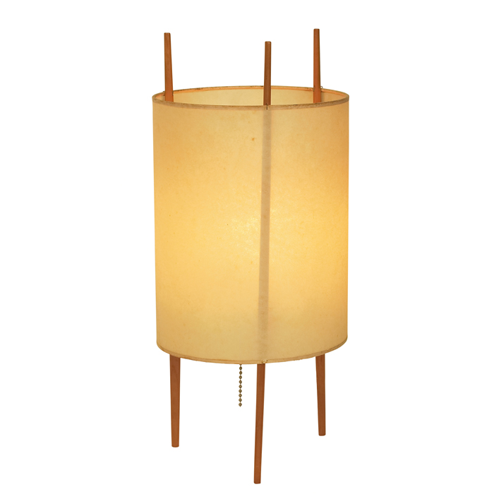 Appraisal: Isamu Noguchi table lamp by Knoll parchment shade on three