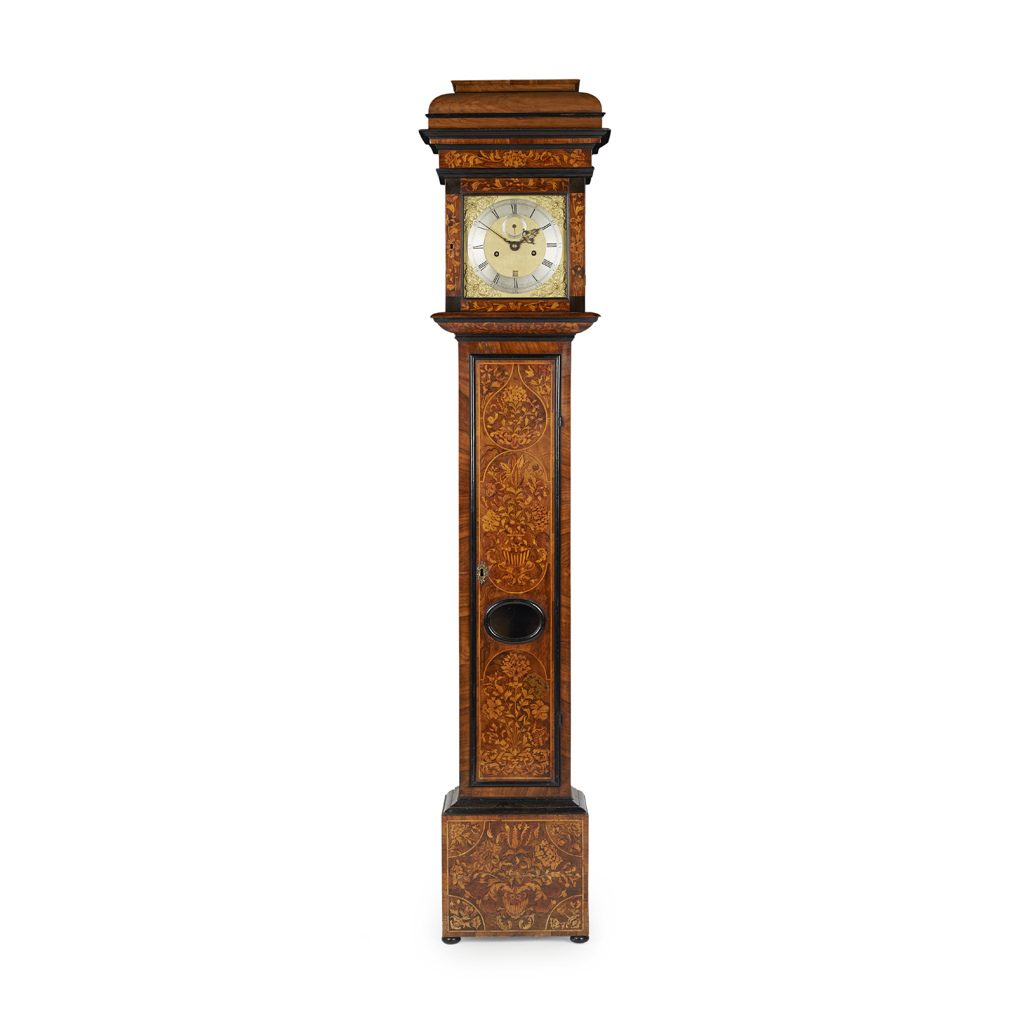 Appraisal: WILLIAM AND MARY MARQUETRY LONGCASE CLOCK BY SAMUEL WATSON LATE