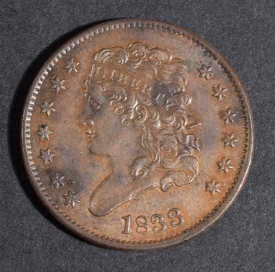 Appraisal: United States classic head type copper half cent MS- Estimate