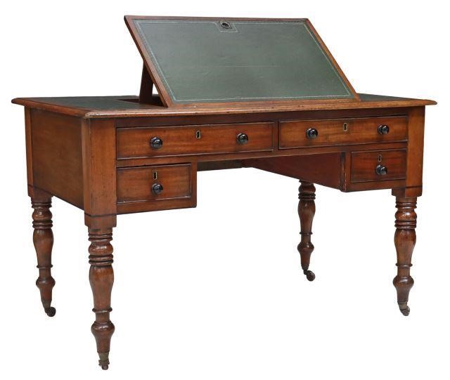 Appraisal: English Victorian writing desk c the rectangular top with five