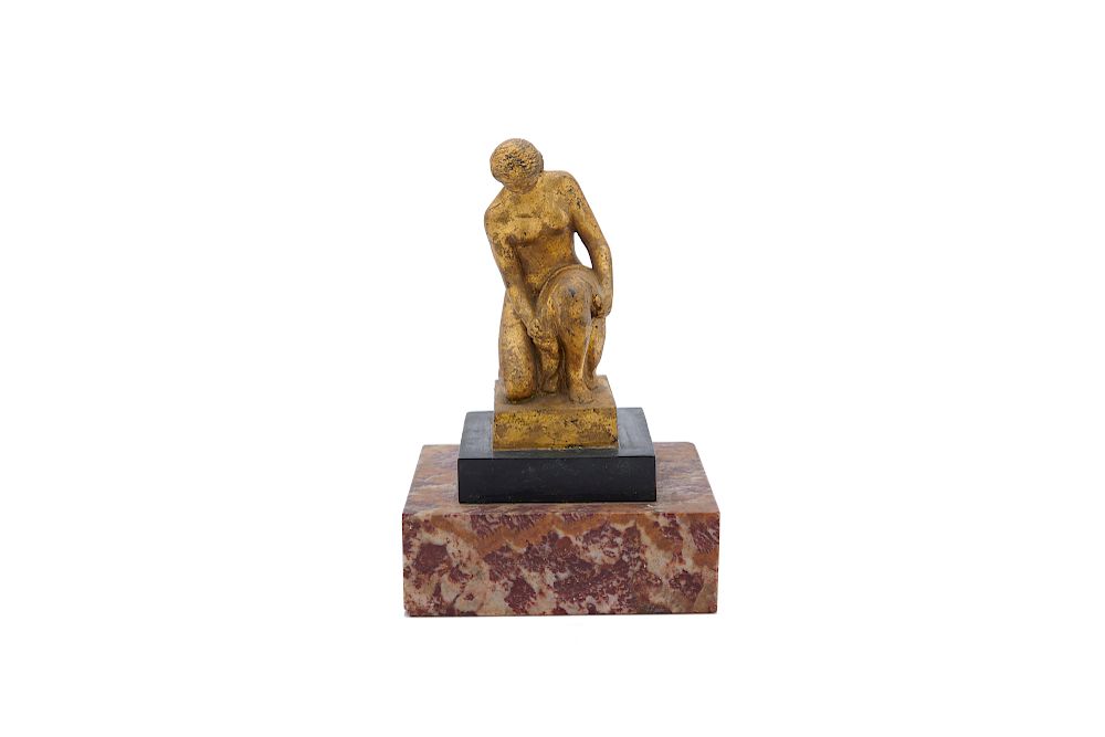 Appraisal: PAUL HOWARD MANSHIP American - Susanna gilt bronze height in