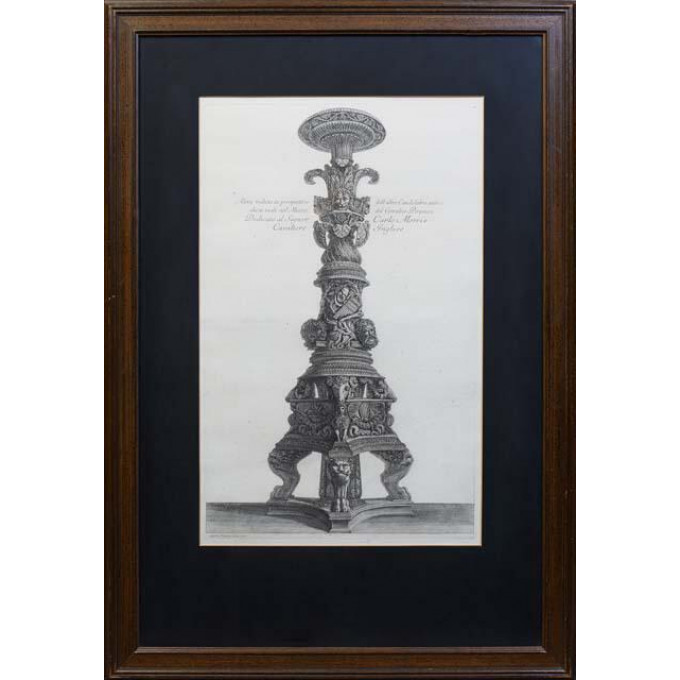 Appraisal: Giovanni Battista Piranesi - Italian Candelabro antico Antique Candelabra early